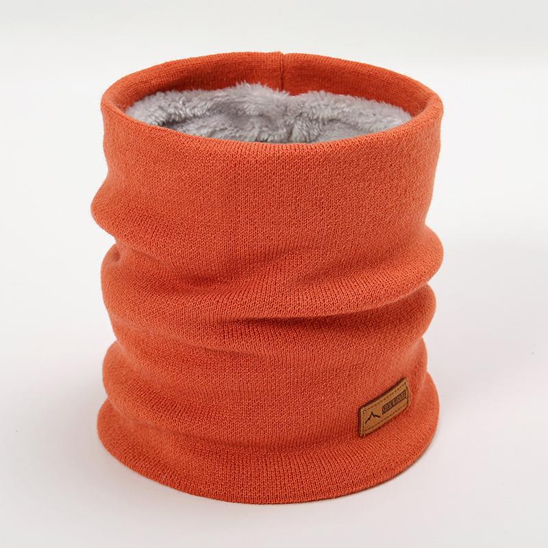 New Fashion Brand Luxury Design Solid Color Warm Scarf Women Neck Warmer Ring Elastic Scarves Winter Outdoor Cold-Proof