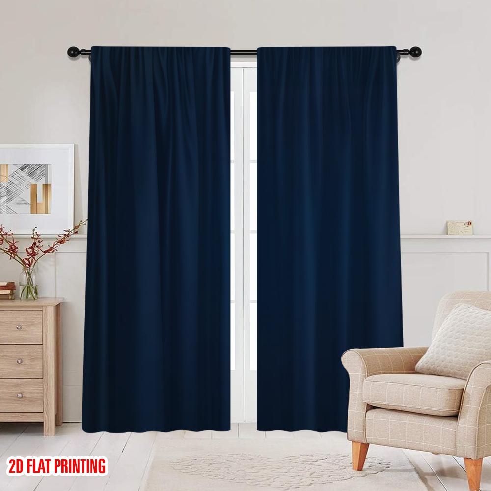 2D Flat Printing 2pcs Curtain Blue 2 Versatile Durable Polyester Without Electricity Party Decorations for Po Booths