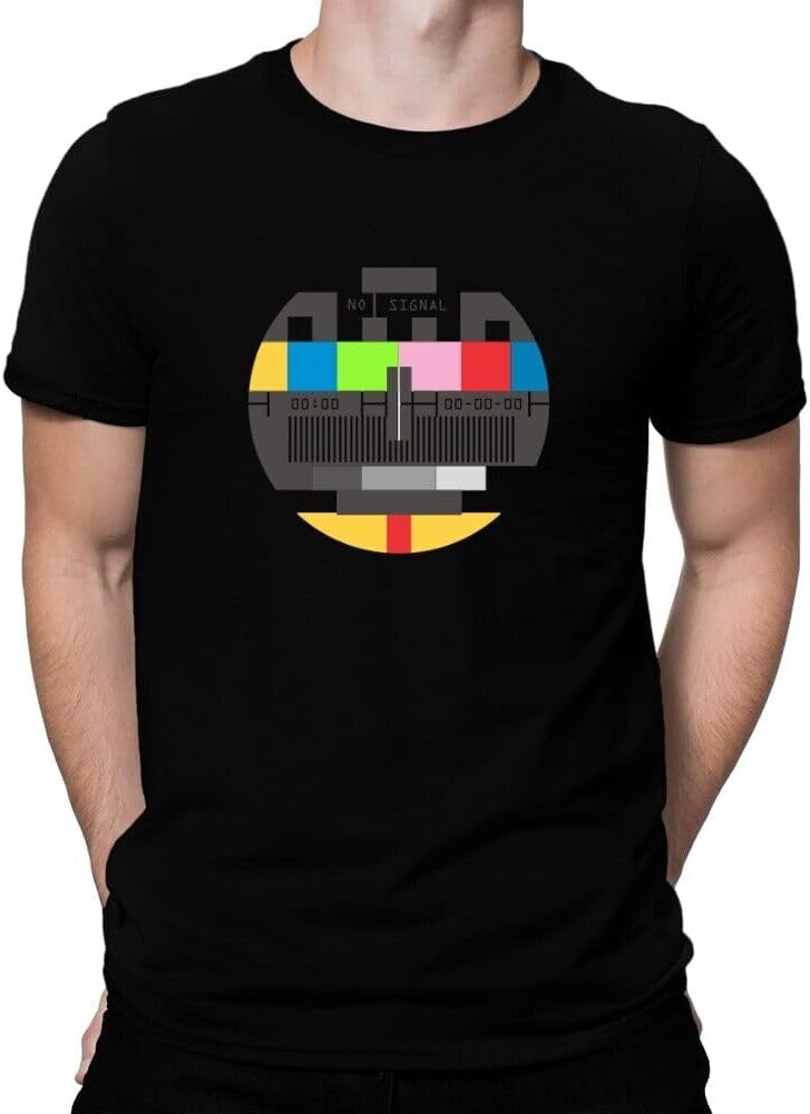 Test Pattern Vintage Retro TV Men T Shirt XS