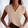 TIFICY Camicette e camicie con scollo a V a maniche corte con stampa tinta unita estiva casual alla moda da donna