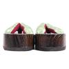 Geta in Dull Burnt Paulownia Wood for Girls [KYOETSU] (Japanese Clogs) (3 Khaki, measurement_18_point_0_centimeters)