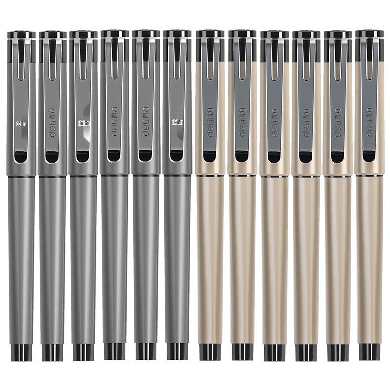 Deli 0.7mm Black Signature Pen (12-pack)