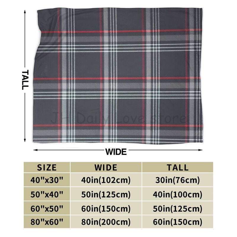 Coperta personalizzata con stampa a quadri tartan GTI, morbida e calda coperta in pile, leggera e accogliente, coperte in flanella soffice per letto, divano