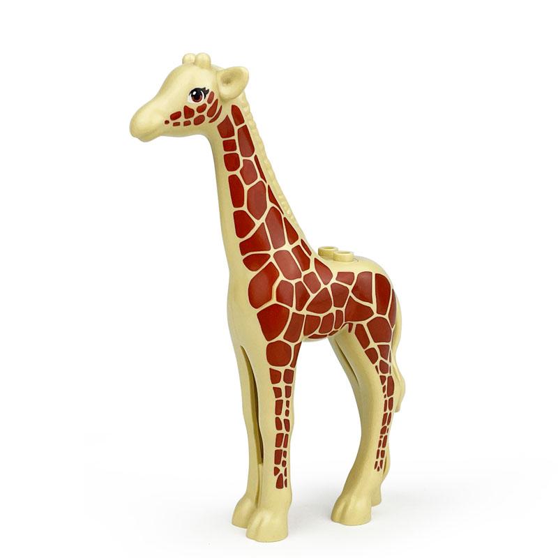 MOC Animal Scene Building Blocks Zoo Elephants Giraffes Chimpanzee Camels Goats Camel Parrots Pigeon Accessories Bricks Toys N09