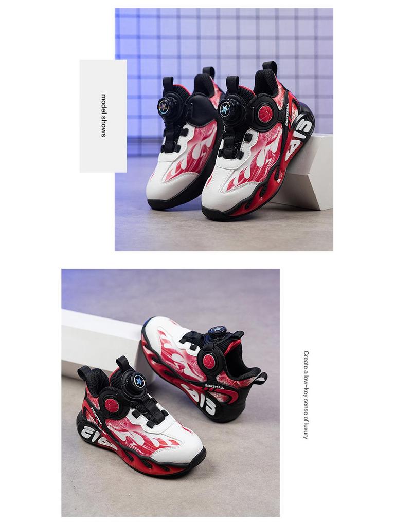 New Waterproof Children's Basketball Shoes - Non-Slip, Wear-Resistant Leather for Boys and Girls