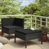 Day and Night - Day and Night 2-piece Garden Furniture Set and Black Synthetic Rattan Cushions