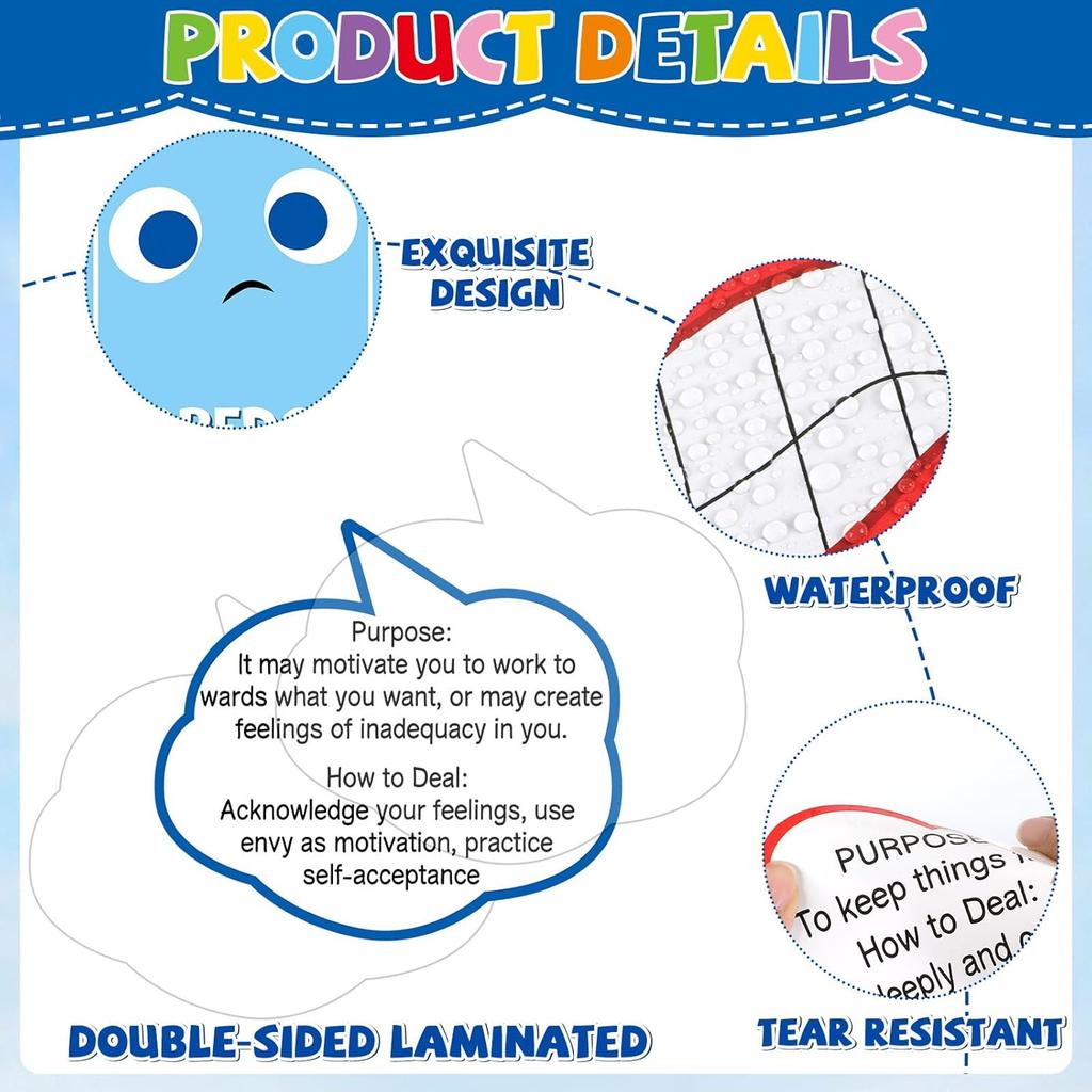 Mental Health Bulletin Board Decorations Set All Feelings Are Ok Classroom Decor Back to School Wall Decor Emotion pirational Cutouts for Kid Teacher