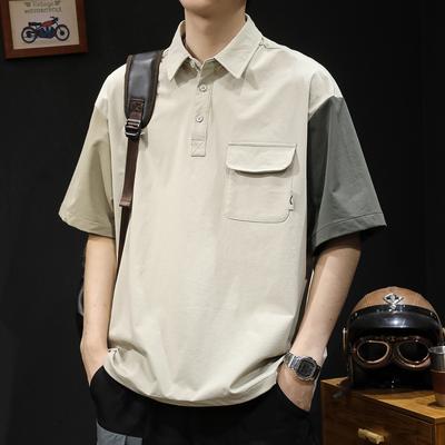 Japanese Quick Dry Moisture Wicking Soft High Quality Breathable Men's Loose Polo Shirt--Wrinkle Resistant Casual Athletic Short Sleeve Neck Shirt