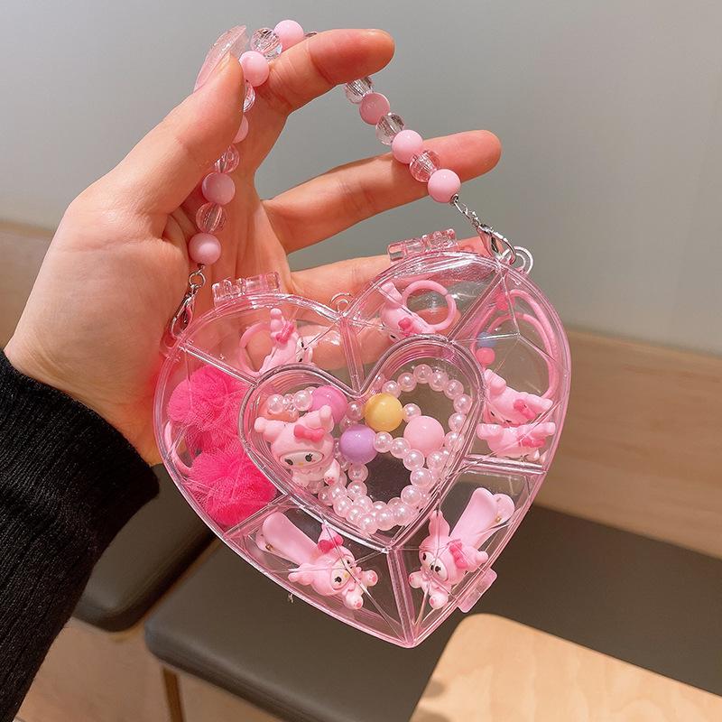 Children's Cute Cartoon Fruit Pendant Bracelet Set with Lucky Dragon - Birthday Gift Box