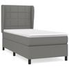 Maison Exclusive - Sommier à lattes de lit avec matelas Gris foncé 90x200 cm Tissu