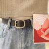 Chic Vintageinspired Belt With Durable Pu Material And Stylish Buckles For Trendy Looks