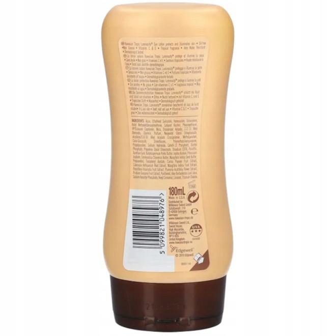 HAWAIIAN TROPIC Luminosity Sunscreen Lotion 180ml SPF 15