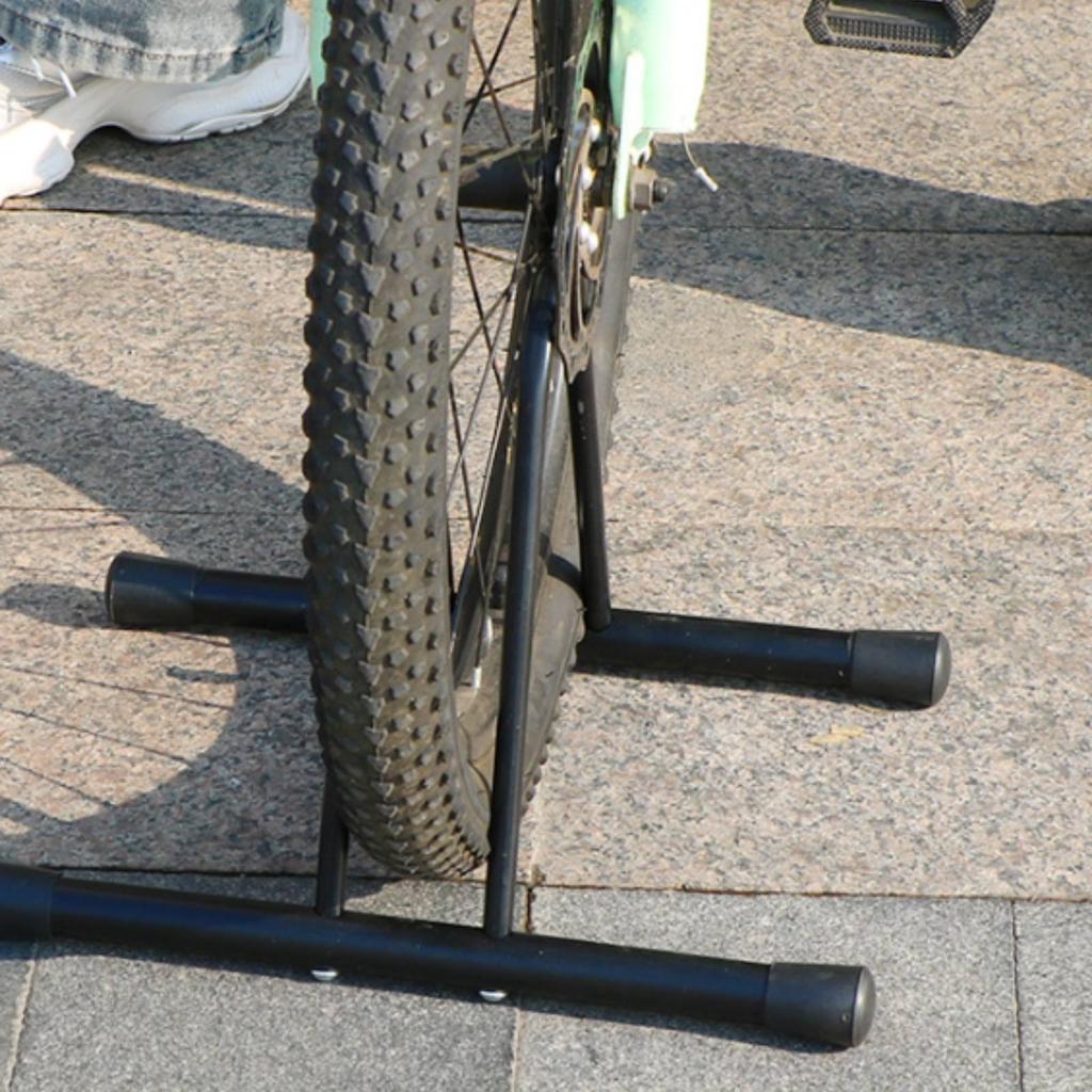 Upright Bike Stand Long-Lasting Cycle Floor Stand Upright Bike Parking Rack Sturdy-Duty Upright Cycle Holder Rust-Resistant