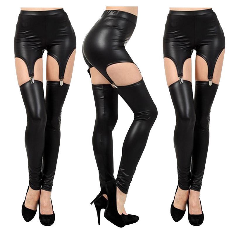 Buy Women Faux Leather Cutout Garter 