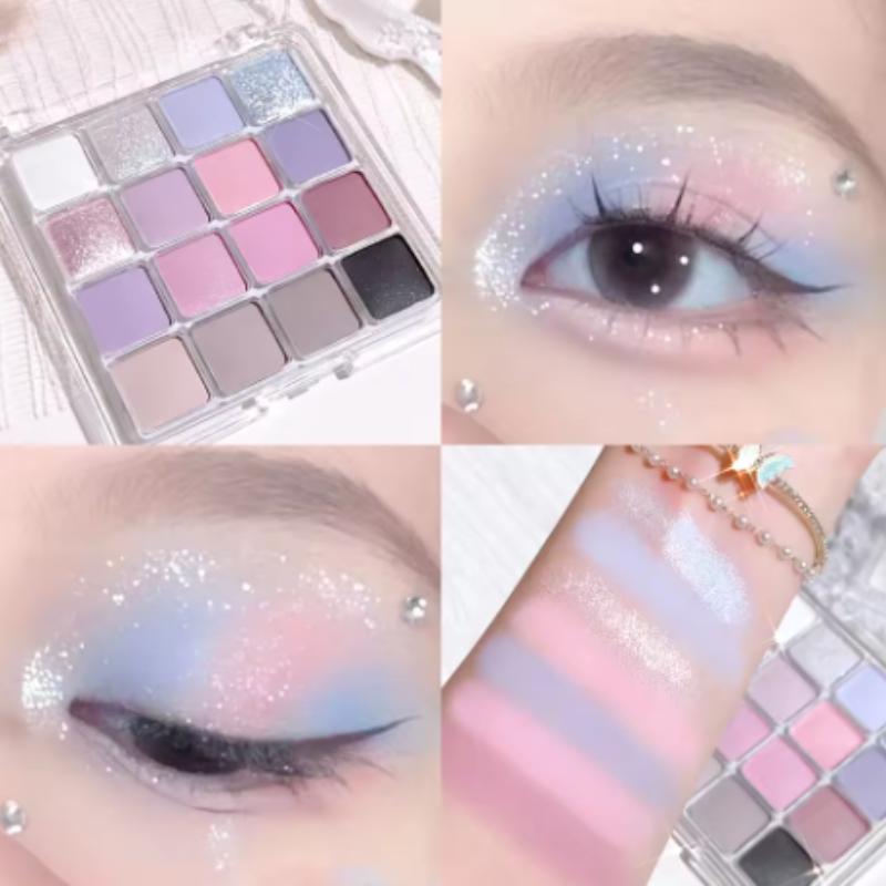 Sechzehnfarbige Sonnenuntergangs-Magie Lidschattenpalette Perlmutt Matt Erdfarben Koreanisches Make-up Lidschatten