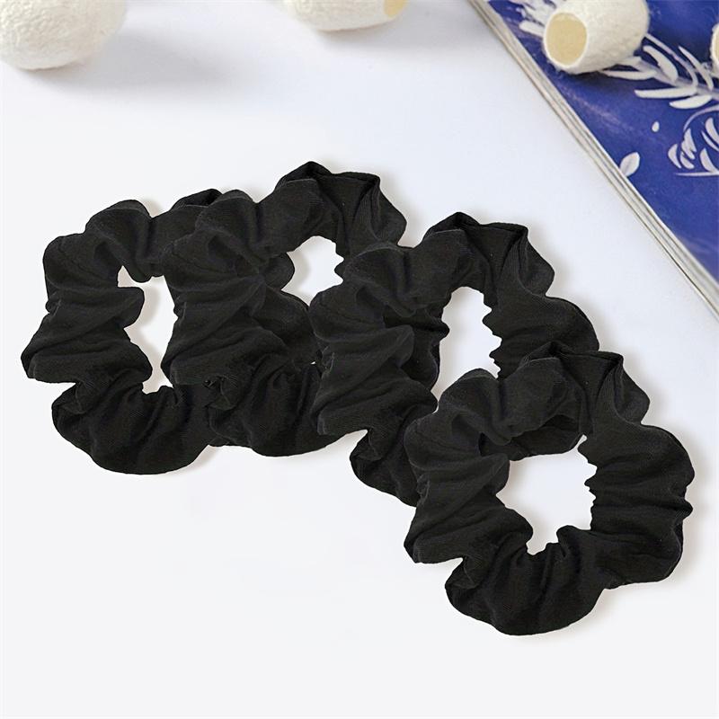Black Hair Scrunchies Women's Ponytail Holders Suitable for All Hair Types Free Hair Accessories
