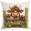Spring Farm Animal Cow Rabbit Dog Pillowcase Home Decoration Balcony Cushion Decoration Pastoral