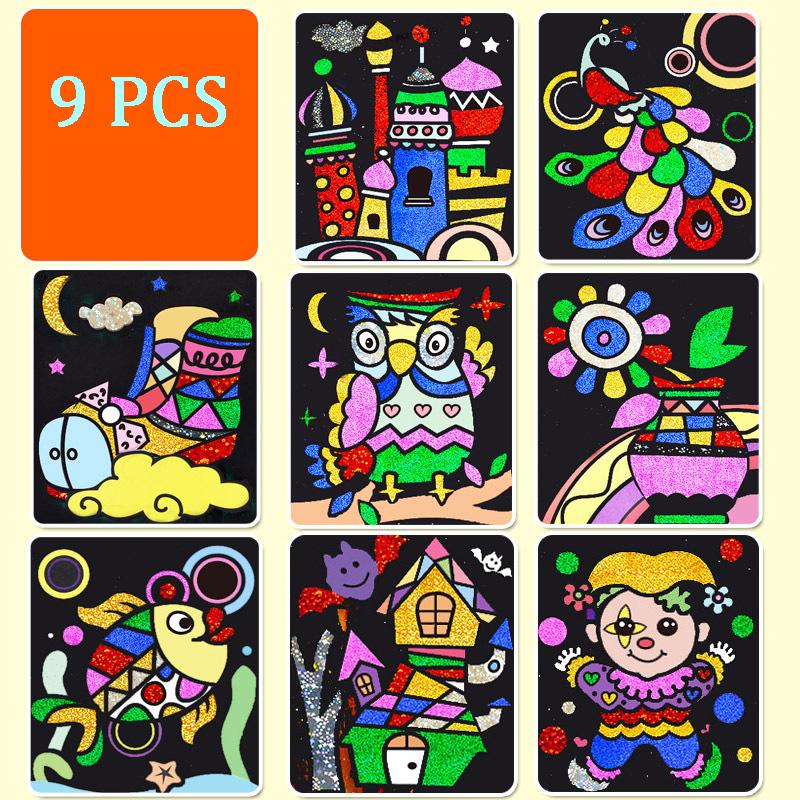 DIY Kouzelné Duhové Umělecké Samolepky Kreslící Sada Kreativní Kreslící Hračky Hračky pro Rané Vzdělávání Děti Dětský Ručně Vyráběný Dárek