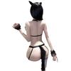 Pussy Sexy Lingerie Pajamas Cute Maid Uniform Seduction Qn Cosplay Three-point Passion Suit Supplies