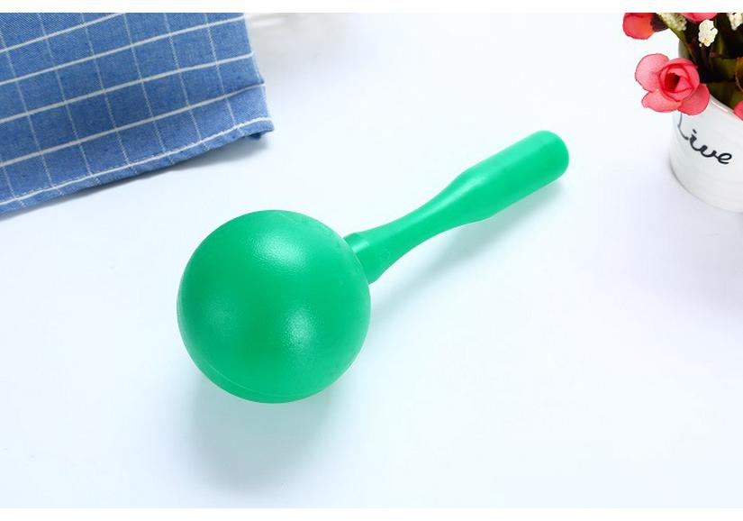 Orff Children s Oval Plastic Sand Shaker Percussion Instrument for Auditory Training зелёный
