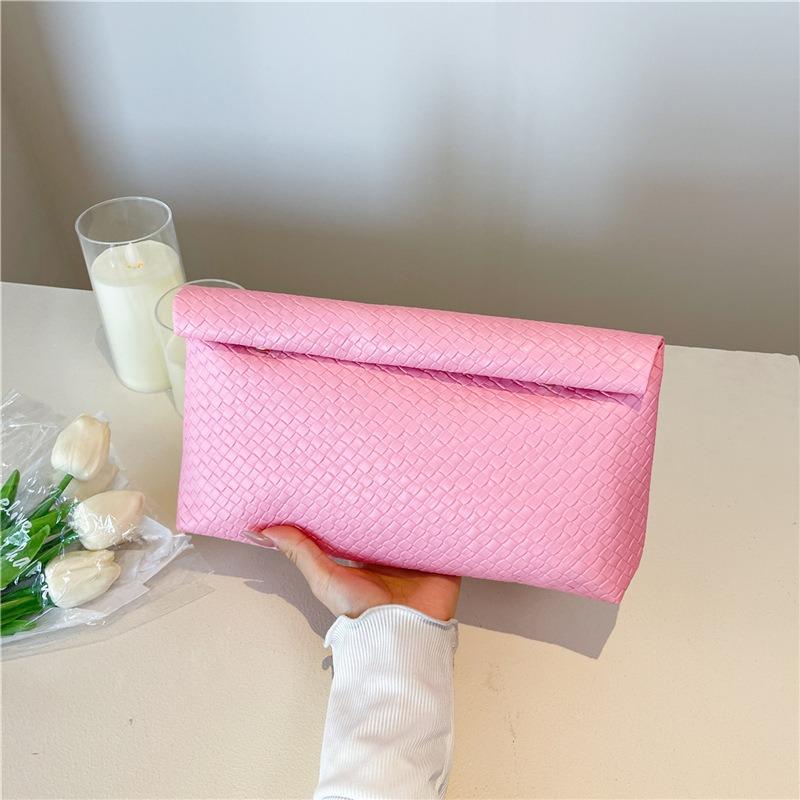 Simple Handbag Women's New Woven Pattern High-end Storage Women's Bag Personalized Curled Armpit Bag