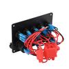 12-24V 5 Gang OnCelsiusOff Toggle   Panel Dual USB Voltmeter for Car Boat Marine Truck Green LED