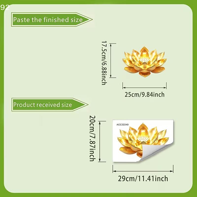Golden Lotus Toilet Sticker Zen-Style Lotus Decoration Self-Adhesive Removable Aesthetic Bathroom Decal Wall Sticker Home Decor