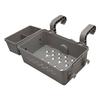 Poolside Storage Basket with Pool Cup Holders Plastic Pool Side Basket Above Ground Swimming Pool Accessories for Drinks Soap