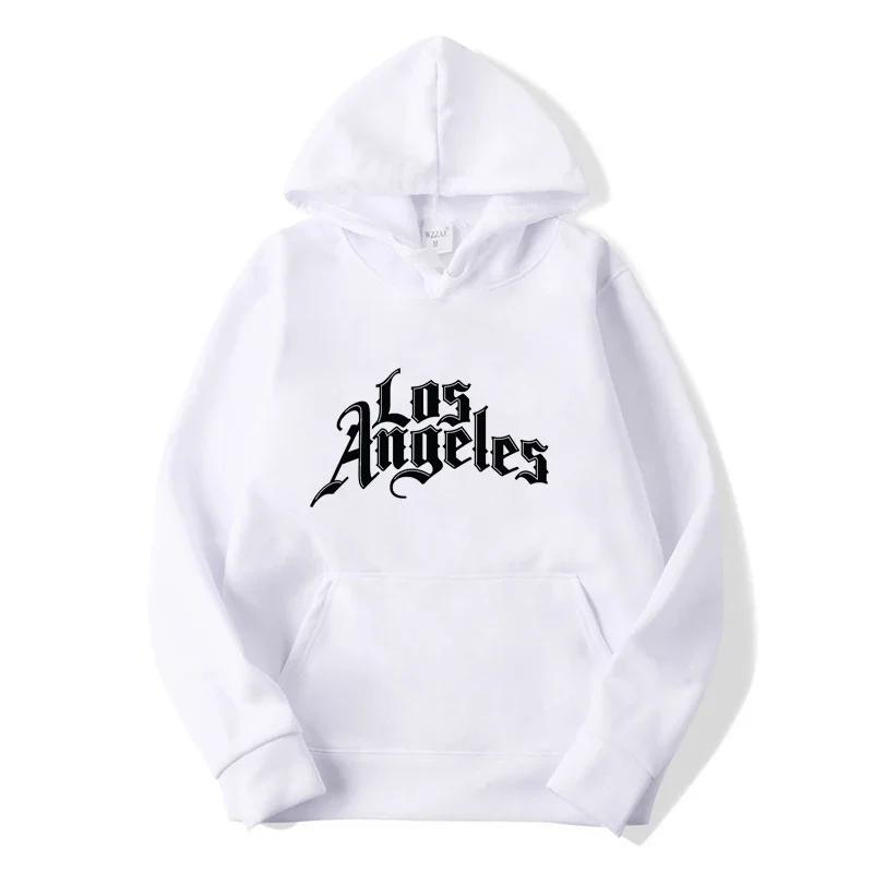 Los Angeles Druck Sweatshirts Männer Lose Hip Hop Stil Hoodies Hohe Qualität Frühling Herbst Casual Mit Kapuze Pullover Tops