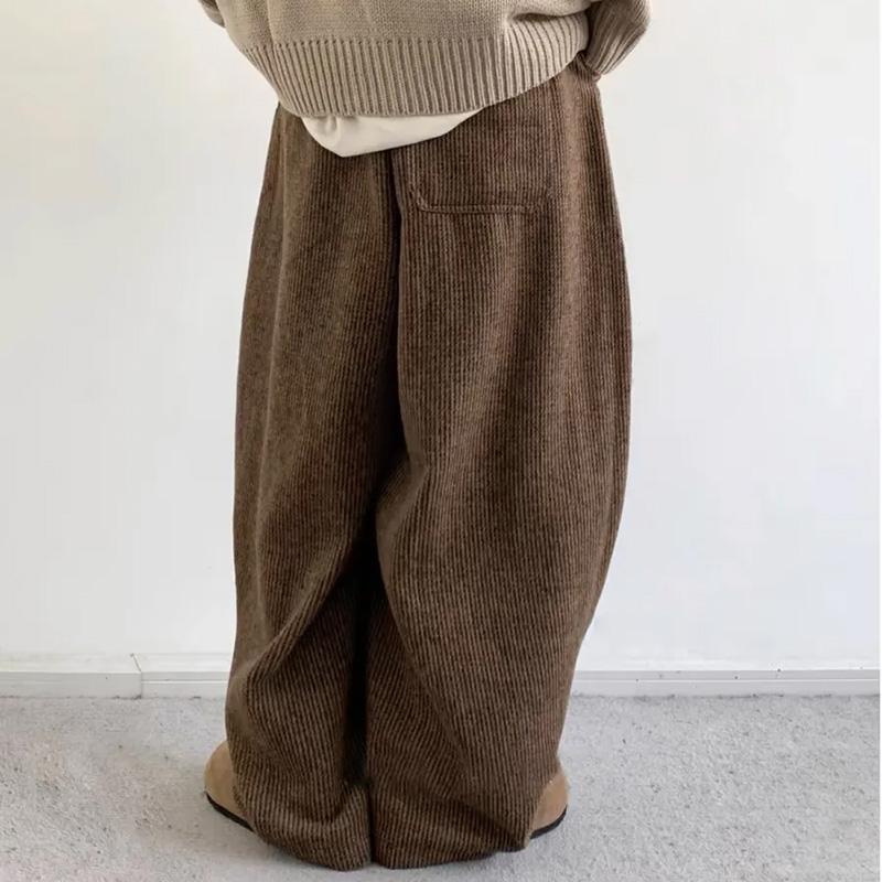 Pants for Women Elastic High Waist Long Trousers Plus SizeThickened Stretchy Loose and Slimming Versatile Casual Wide Leg Pants