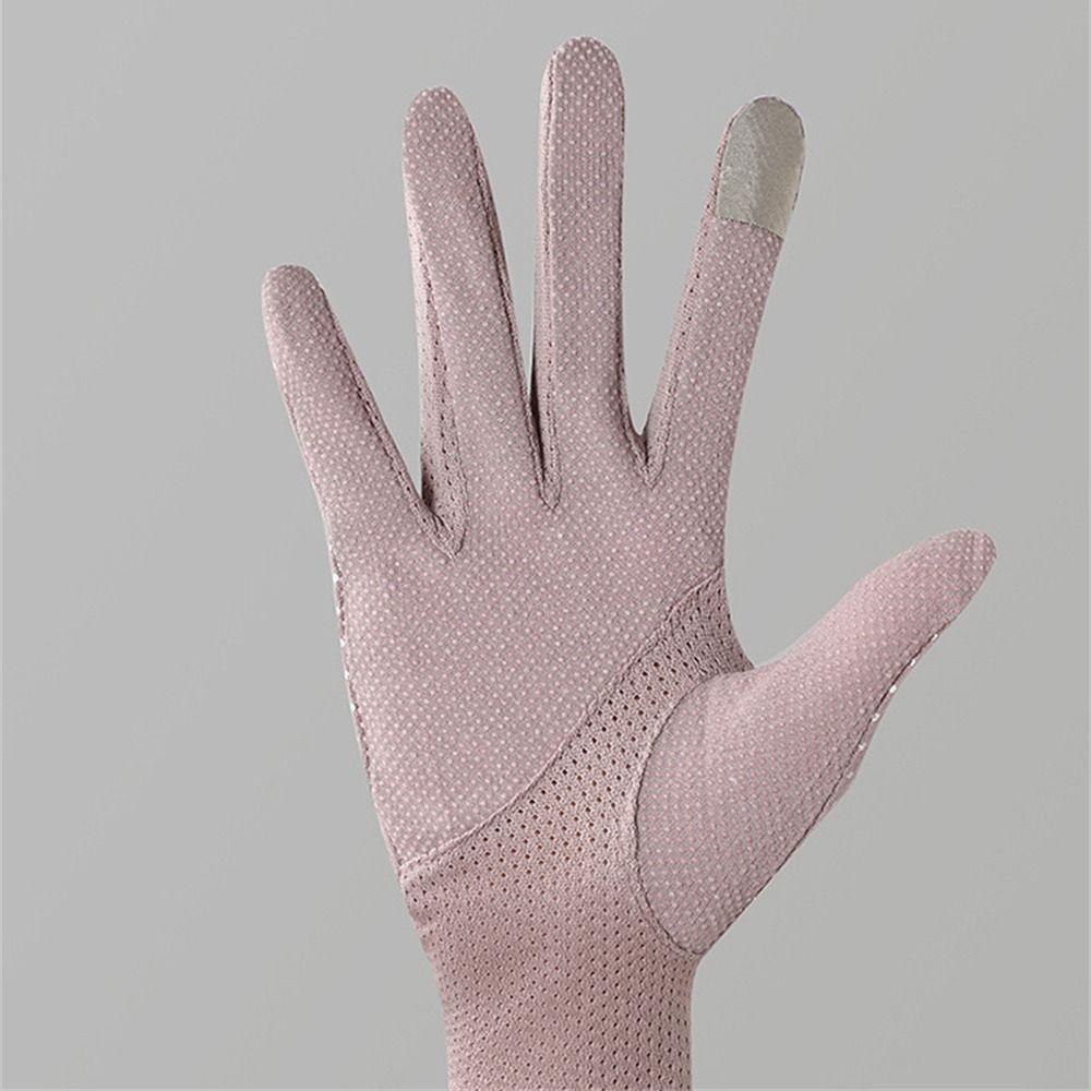 Rutschfeste Sonnenhandschuhe Dünne Spitze Anti-UV-Fäustlinge Modische Touchscreen-Handschuhe Damen Mädchen