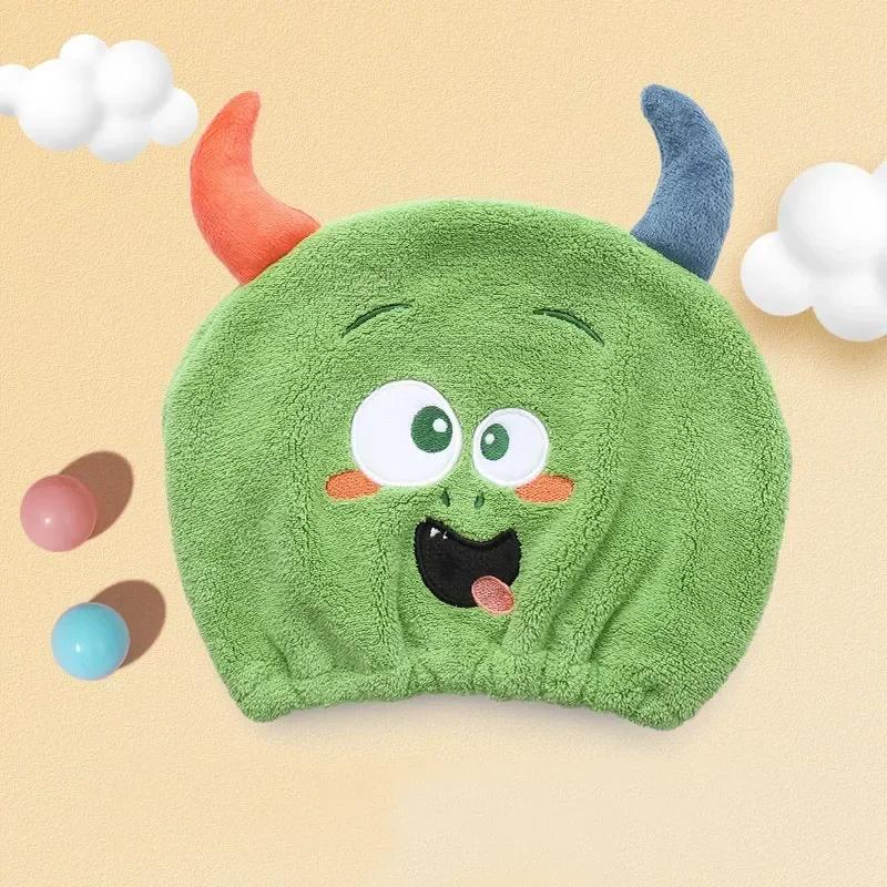 Cute Cartoon Animal Child Hair Towel Cap Drying Hat Quick-dry Microfiber Super Absorption Hair Twist  Kid Bath Hat Bathroom