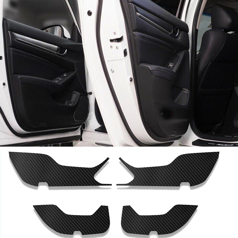 For Honda Accord 18 Door Anti Kick Pad Protector Trim Film Carbon Fiber Leather