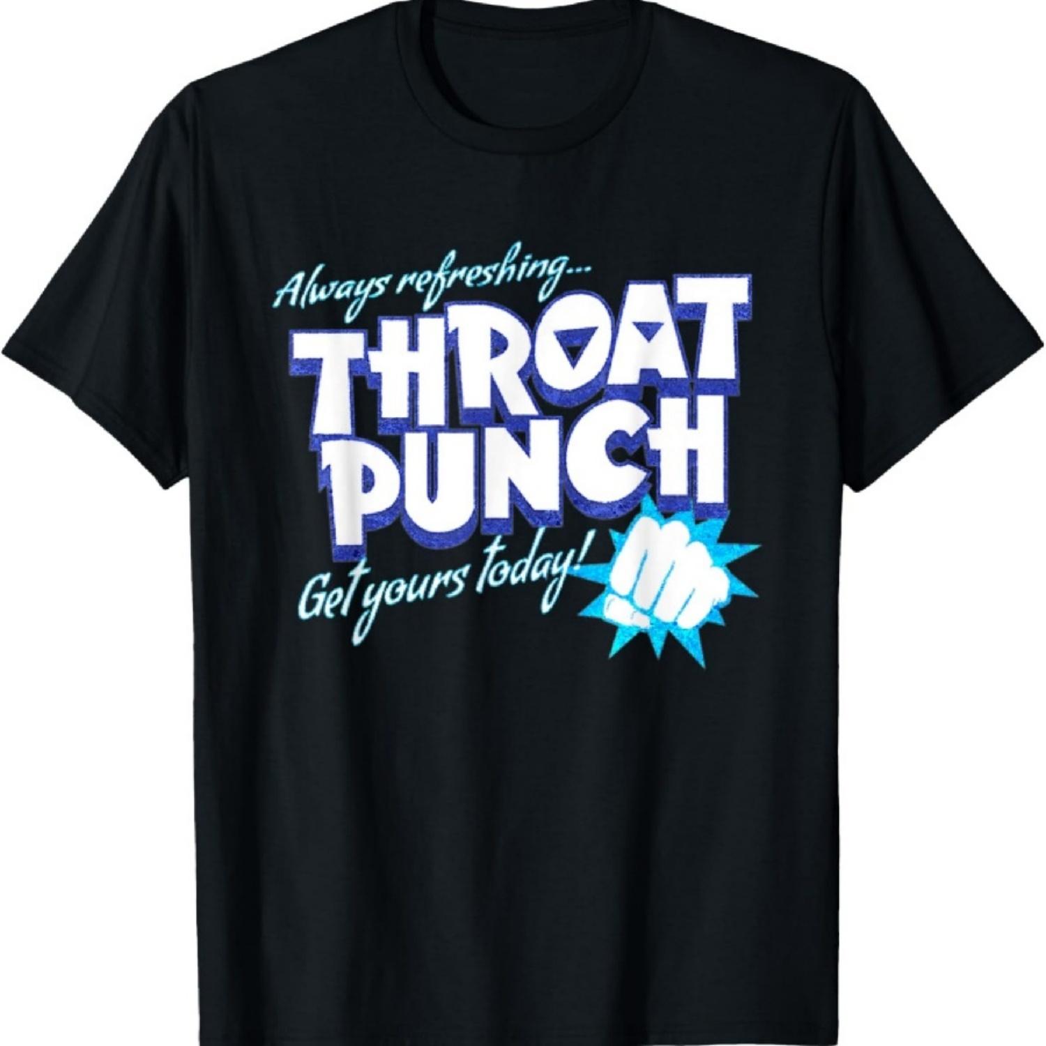 

Distressed Refreshing Throat Punch T-Shirt Blue T-Shirt XXXXXL чорний