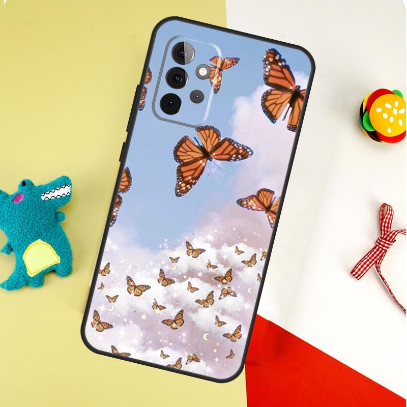 Butterfly Sky For Samsung Galaxy A22 A32 A52 A54 A34 A14 A55 A35 A15 A53 A33 A13 A05 A06 A16 Phone Case