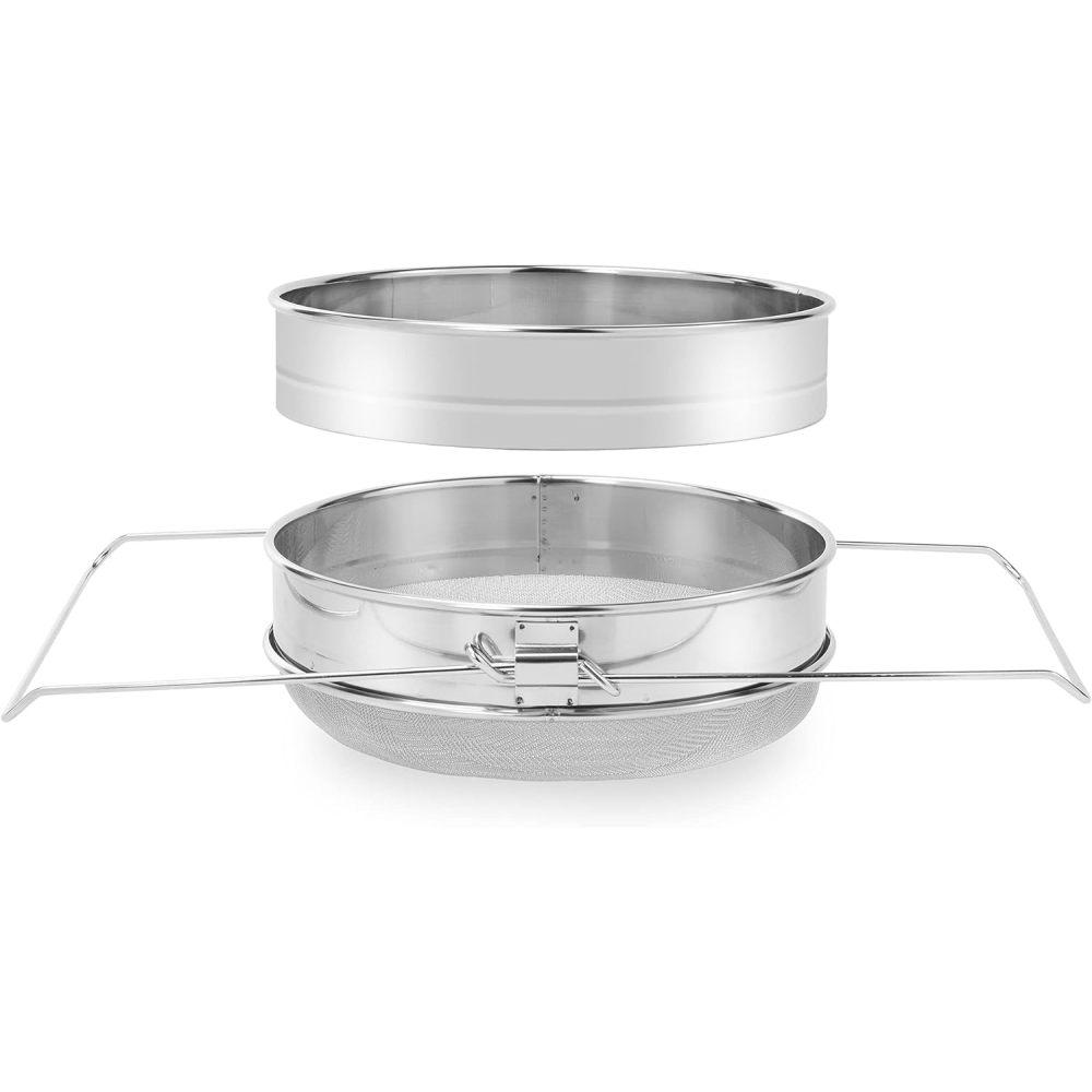 Honigsieb, Doppelsieb, Netzfiltersieb aus Edelstahl für die Bienenzucht