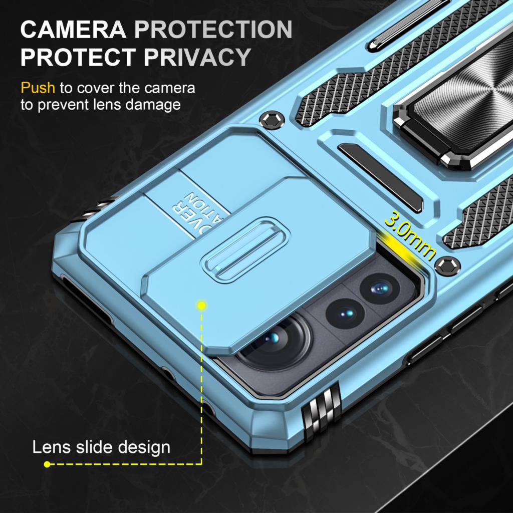 Camera Cover Case For Xiaomi MI 11T 12 POCO X4 Pro Redmi 10 10C A1 Plus 10A 9A 9C Note 11S 11 Pro 5G Ring Shockproof Stand Case