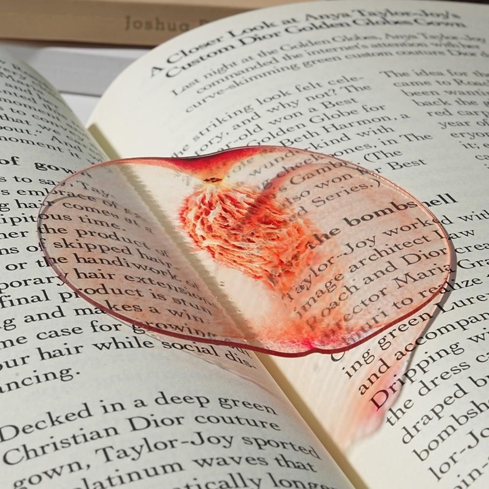 Simulation Fruit Translucent Bookmark Refractive Color Pages Guide Marker  Note Marker