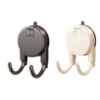Practical Suction Cup Hooks Wall Hangers with Duals Hooks Kitchen Bathroom Accessories Organizers Towel Holder