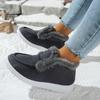 Ladies Slip on Comfortable Ankle Boots Women Winter Warm Plush Fur Snow Boots Suede Shoes