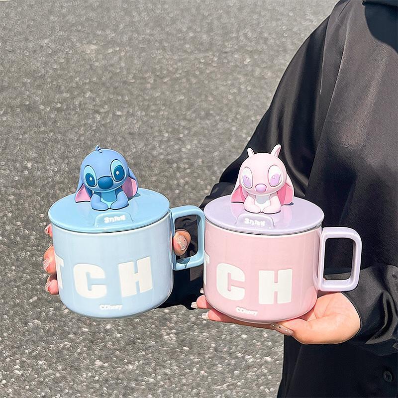 Stitch Ceramic Mug with Lid