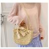 Small Fresh Flower Woven Bag 2025 New Style Seaside Vacation Beach Shoulder Portable Straw Vegetable Basket