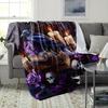 Skull & Raven Flannel Blanket - Gothic Gift Throw for Family/Friends, Multi-Use for Sofa/Nap/Travel/Camping