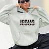 Gotischer Oversized Hoodie für Paare - Unisex Harajuku Stil mit Buchstabenaufdruck