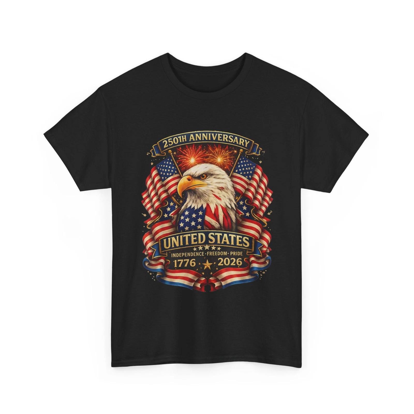 Independence Day Shirt, 250th Anniversary 1776 2026 Patriotic Eagle Shirt M