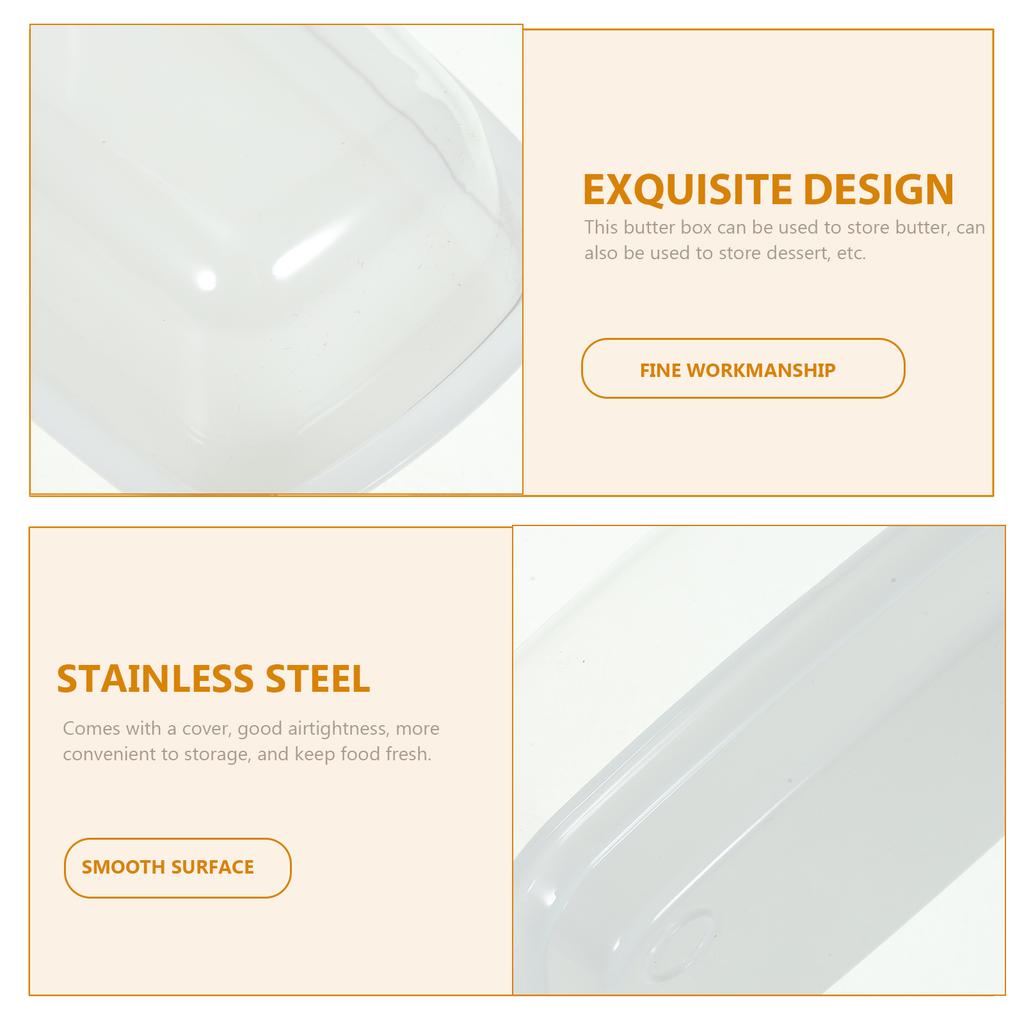 Butter Storage Box Sealing Dish Clear Serving Bowl Fridge Organizer Holder Saver Cutting