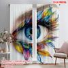Plane Printing Curtains Digital Printed Brilliant Iris Eyes Polyester Without Rod All Seasons Ldeal Bedroom Made Of Decor