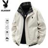 PLAYBOY Men's Spring/Autumn Stand Collar Casual Waterproof Jacket