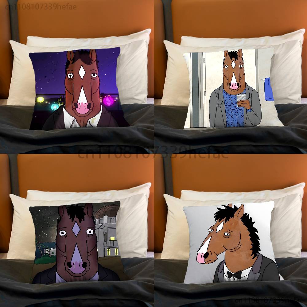 BBoJack HHorseman Pillow Cases for Bedroom Living Room Sofa Home Decor Polyester Cushion Cover with Zipper