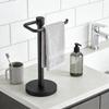 Modern Design Freestanding Towel Rack Steel Stand Enhances Aesthetics for Bathroom Contemporary Style